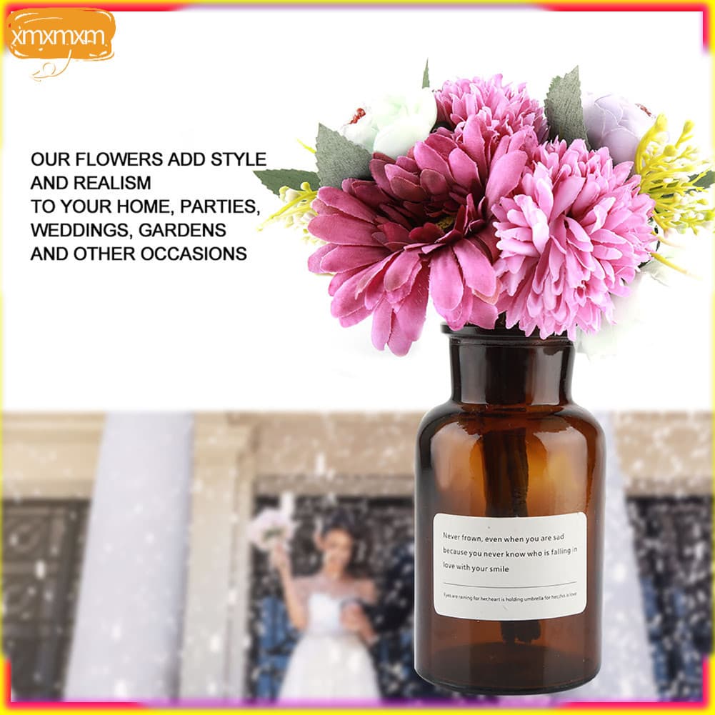 Xmxmxm.br Wifehelper buquê de flores de seda artificial, buquê em massa para casa, mesa floral, festa de casamento,