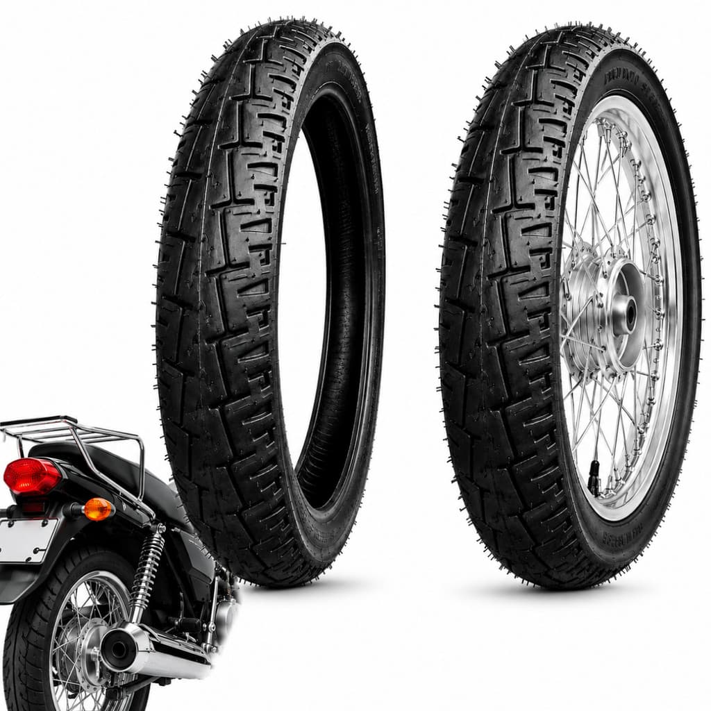 Pneu Vipal St300 90/90-18 Tras C/ Câmara Cg Ybr Factor Yes