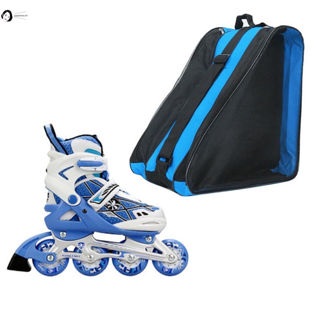 Bolsa De Patinação Triangular Ajustável-Ganchos De Metal Com Alça De Ombro Para Patins De Gelo