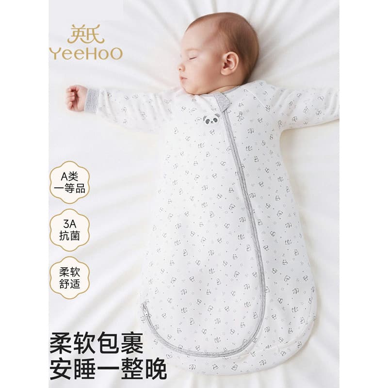 Saco de dormir anti-choque integrado colcha de soja bebê quatro estações colcha anti-chute integrada anti-choque saco de