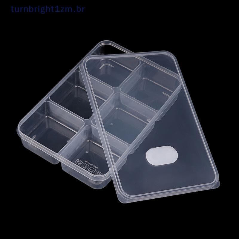 Caixa Selada Para Geladeira Com 4/6 Grades , Manter Frescos Tampa , Plástico Transparente , Freezer De Armazenamento De