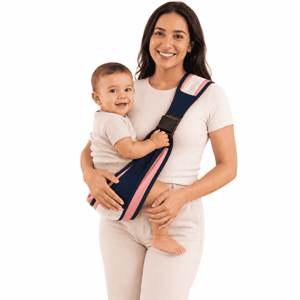 Carregador De Bebê Canguru Ergonômico Ajustável  Sling Rosa
