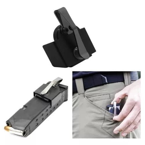 Porta Carregador Velado Magnético de Bolso (clip) .380 9mm .40