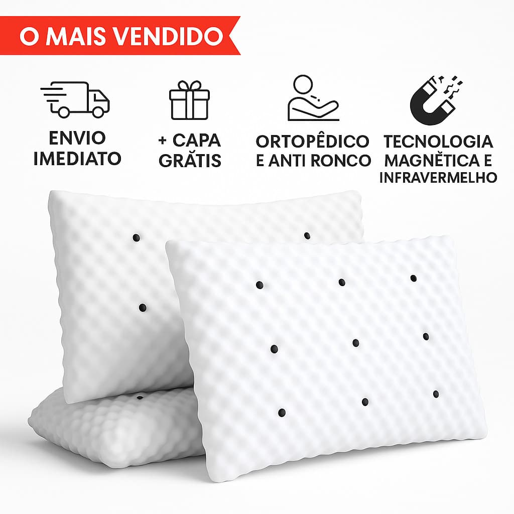 Travesseiros Magnéticos ORTOPÉDICOS infravermelho anti ronco alívio da dor