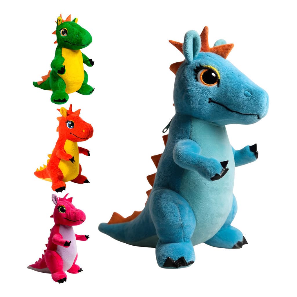 Urso de Pelúcia Dragão Infantil 28cm Dinossauro - Escolha Cor
