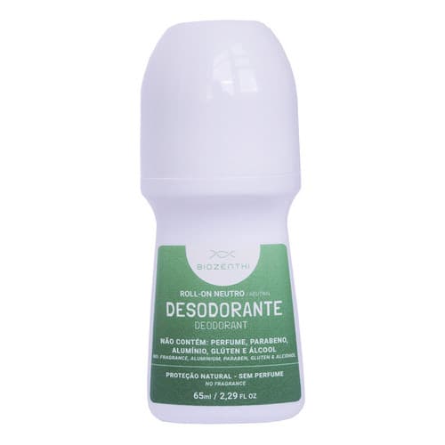 Desodorante Neutro Roll-on 65ml Sem Alumínio Biozenthi