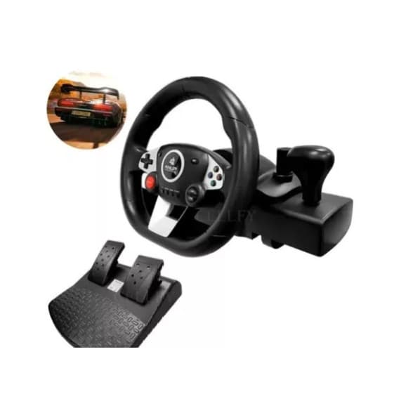 Volante Joystick Vibracao Gamer Pro Gears Kp-5816 7 Em 1