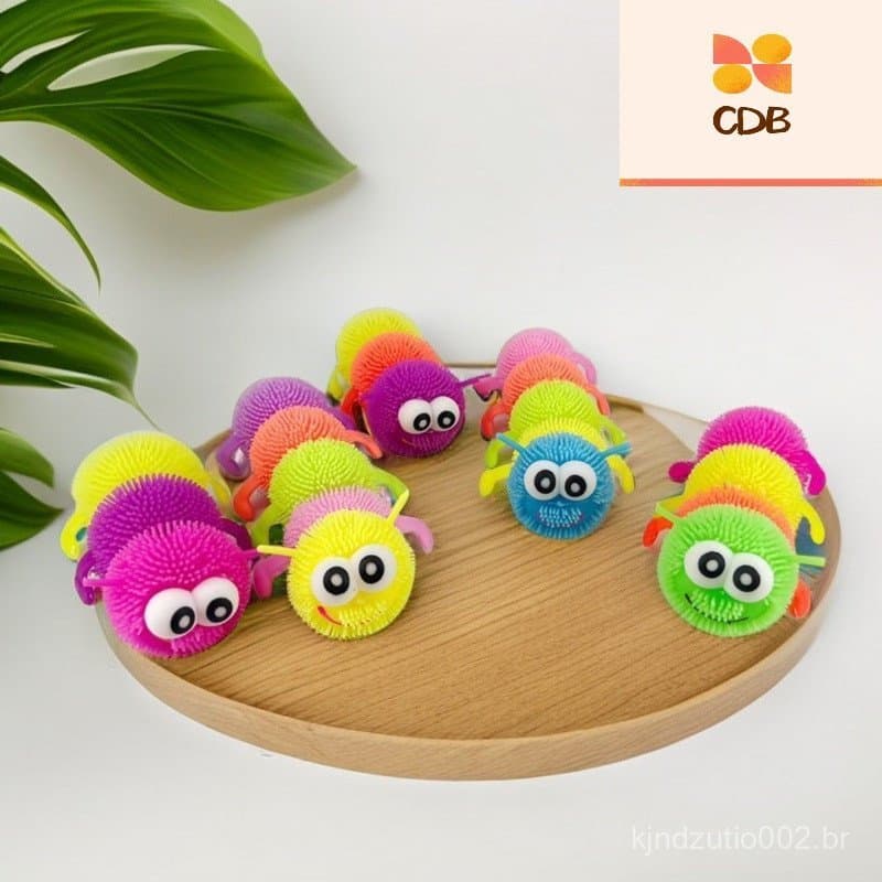 fidget lagarta maluca apertar bola de puffer olhos grande N-08