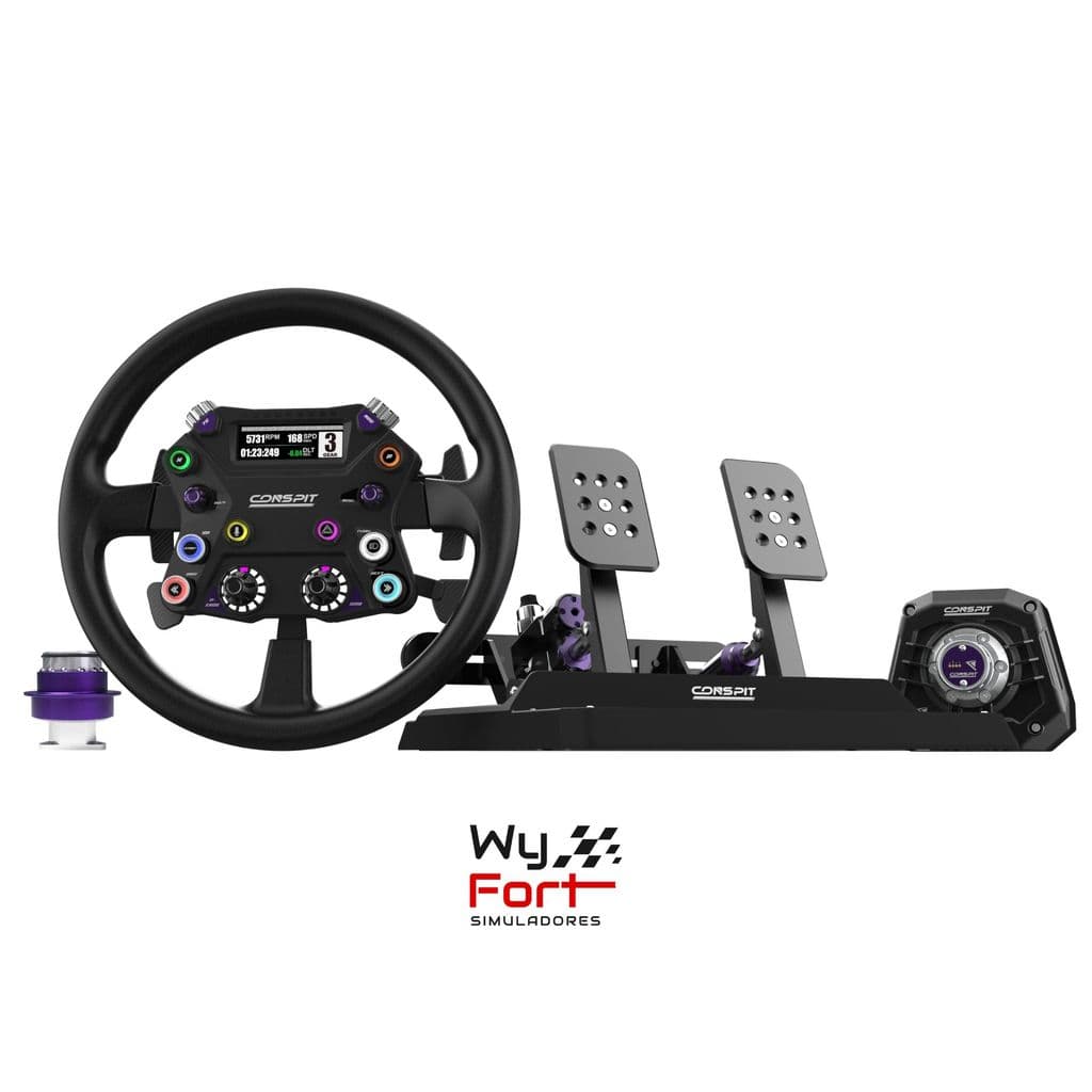 Base, Volante, Pedal e CDR QR CONSPIT 8NM APEX BUNDLE