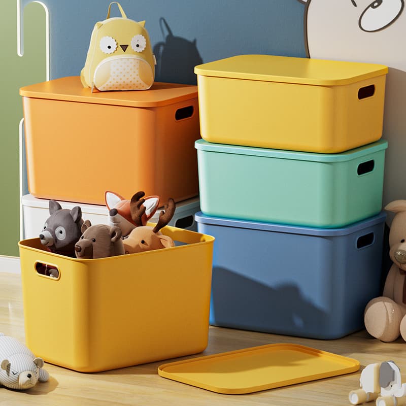 Caixa de armazenamento de mesa estilo japonês caixa de armazenamento de plástico lanche dormitório escritório cosméticos