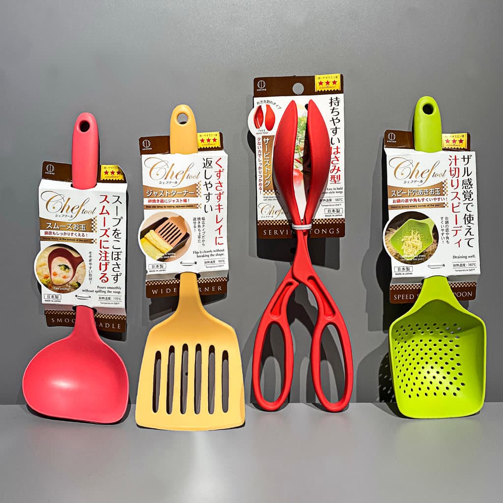 Japão japão importado cozinha japonesa alça longa espátula coador de náilon doméstico antiaderente Pan cozimento utensíl