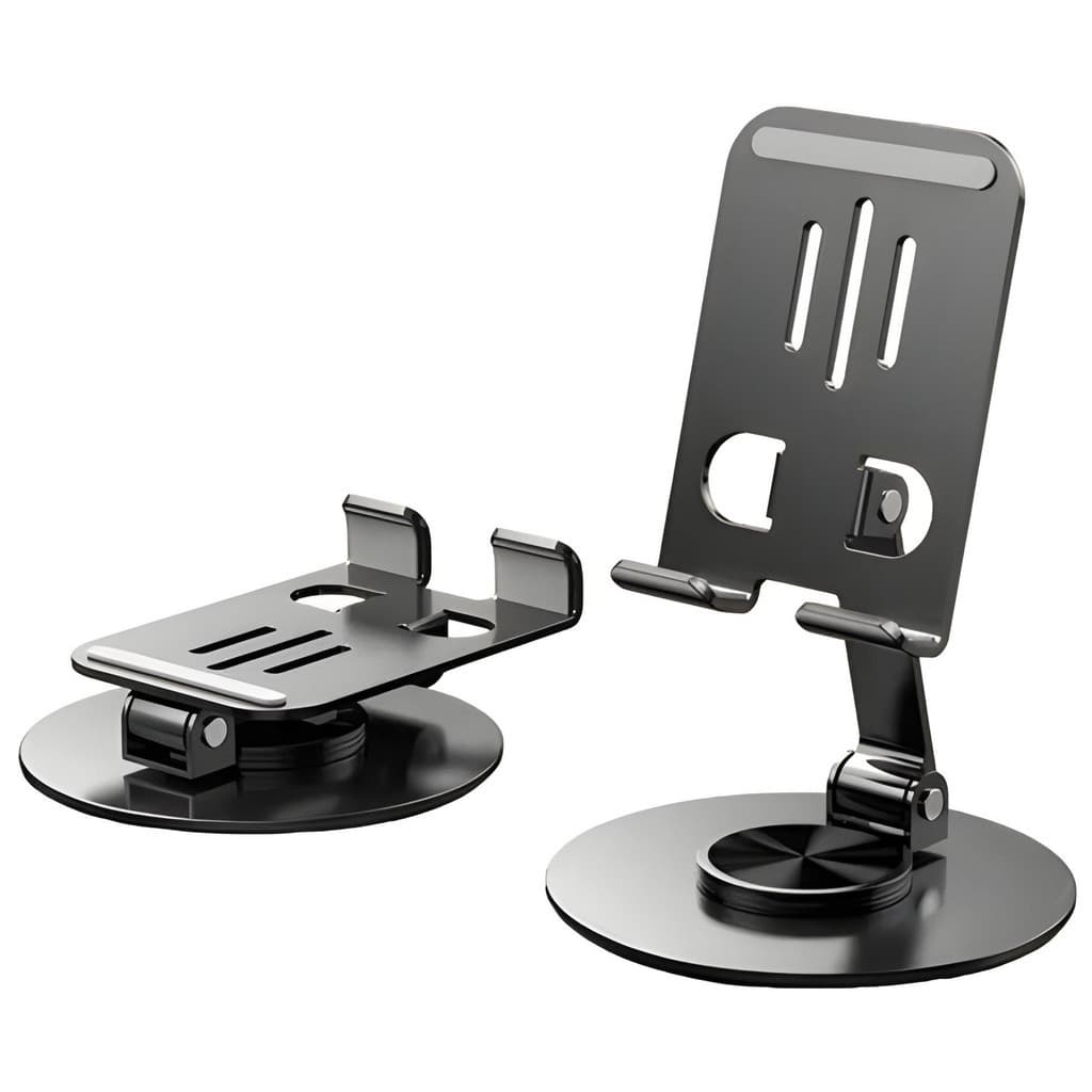 Suporte De Celular Mesa Dobrável Metal Portátil 360°