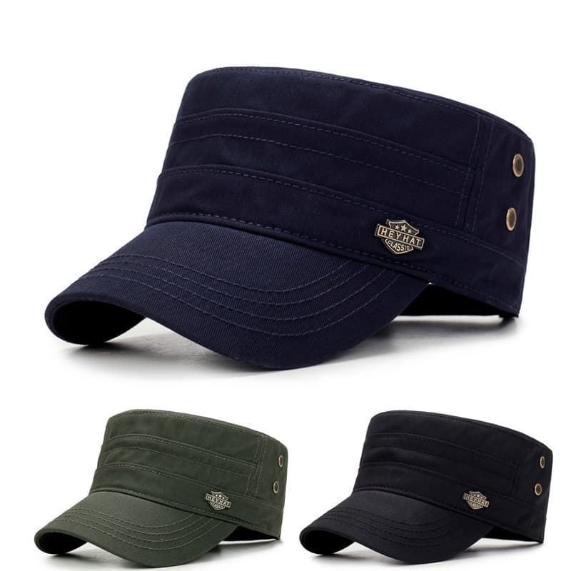 Novo boné militar masculino de marca de venda imperdível boné feminino verão outono casual cadete chapéu de algodão lava
