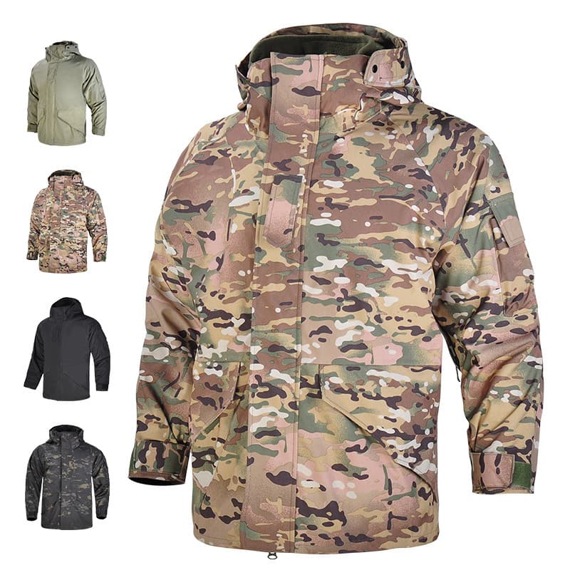 Thiefless WZJP Terno de esqui à prova de vento quente jaqueta impermeável camuflagem terno G8 jaqueta três em um forro d