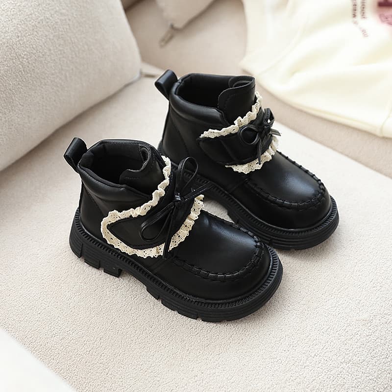 Novo estilo meninas Martin botas princesa estilo britânico arco bonito todos os dias All-Match botas casuais sola macia