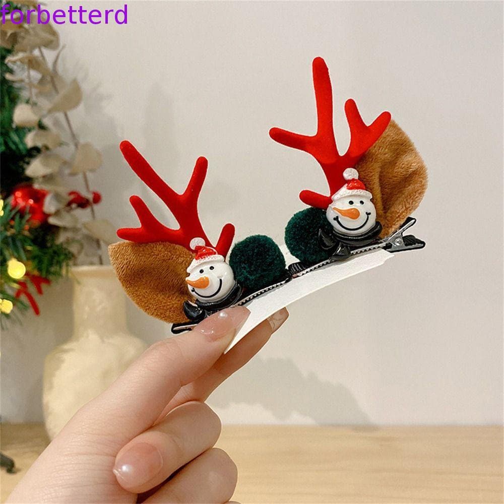 FORBETTERD Grampos De Cabelo De Natal , Acessórios Para Com Orelha De Veado , Clipe Bico De Pato , Festa , Crianças , Mu