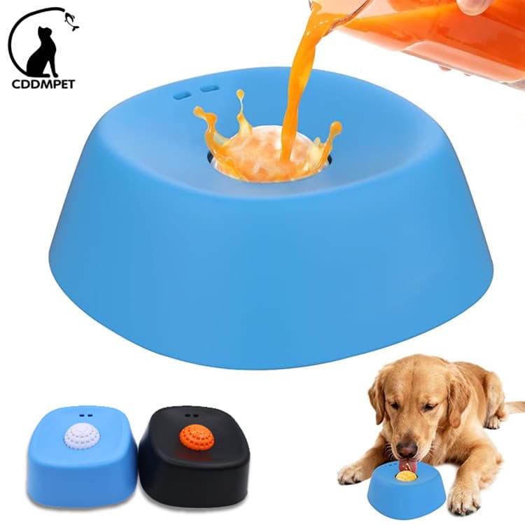 Comedouro Lento Cachorro e Gatos Anti Engasgo Tigela Interativa Lick Bowl para Ração e Petiscos