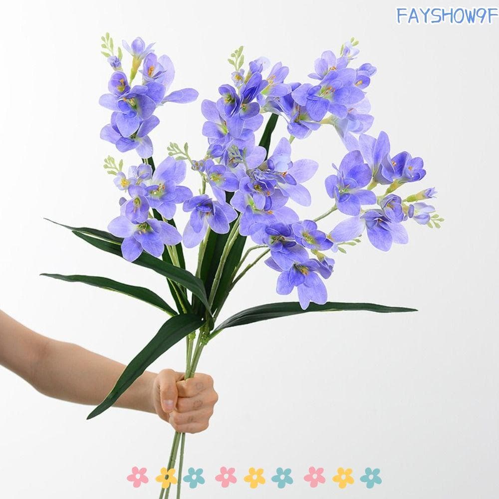 Flor De Orquídea De Baunilha Artificial FAYSHOW , Filme Hidratante De Textura Com Sensação De Falsa De Seda , Folha