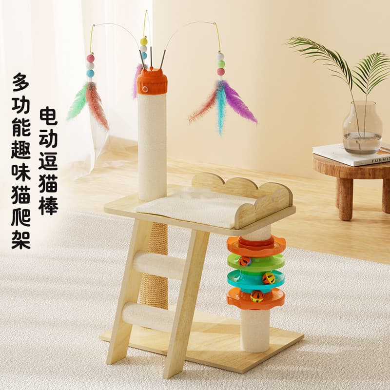 Quadro de escalada para gatos pequenos e pequenos Poste para arranhar gatos Cápsula espacial para gatos Brinquedo elétri