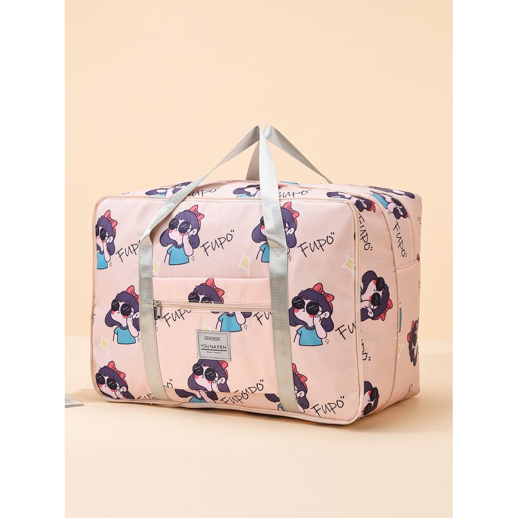 Bolsa de viagem de grande capacidade, desenho animado, leve, portátil, curta distância, viagem de negócios, embarque, ba