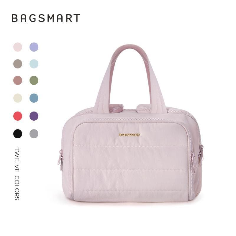 BAGSMART, bolsa de viagem leve, grande e ampla para produtos de higiene pessoal para mulheres. Organizador inflável para