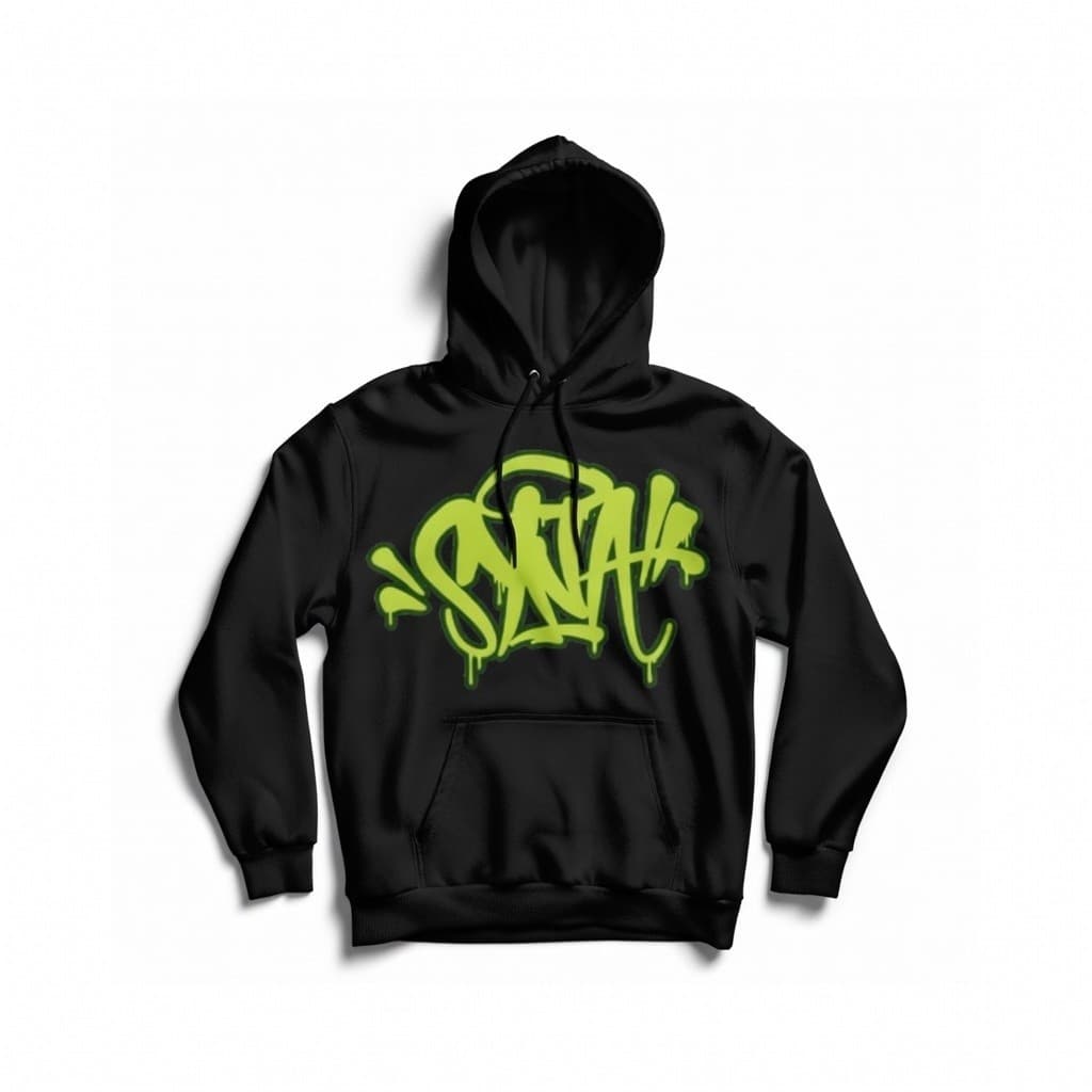 Moletom Canguru Preto Com Estampa Streetwear Unissex Com Capuz Premium