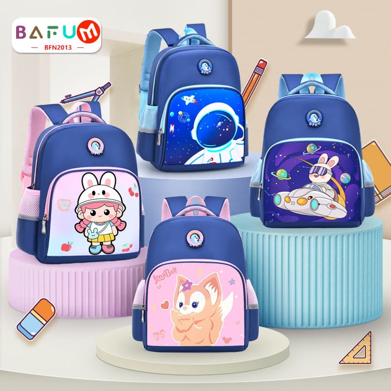 Novo estilo mochila escolar do jardim de infância meninas crianças 3-6 anos de idade 5 bebês viagem luz reduzir carga gr