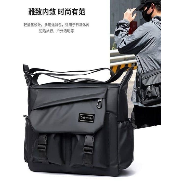Bolsa de ombro mensageiro masculina, ferramentas da moda, estilo japonês, estudante, Casual, bolsa mensageiro, grande ca