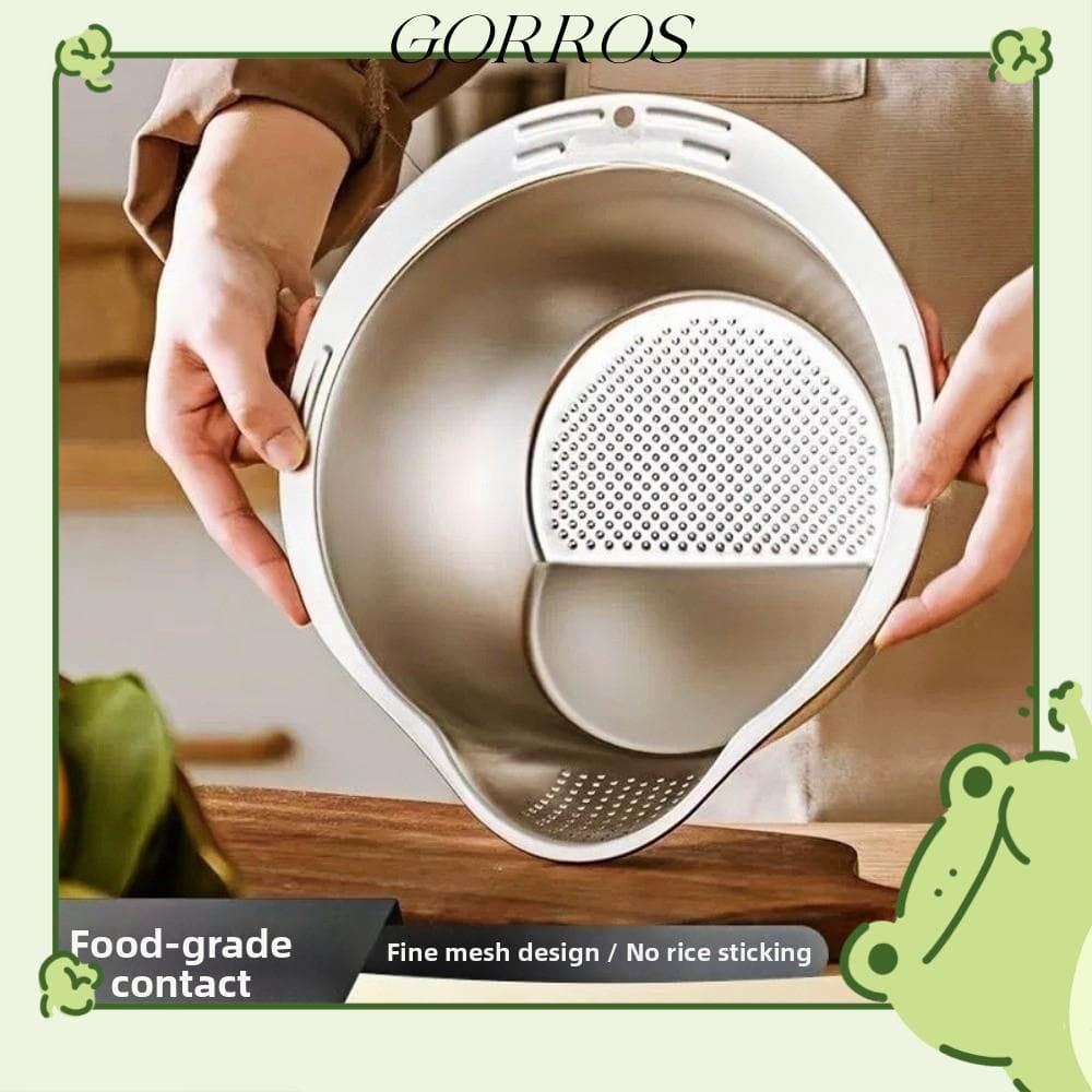 Tigela De Lavagem De Arroz GORROS , Drenagem Rápida , Furos De Perfurados , Vegetais , Aço Inoxidável