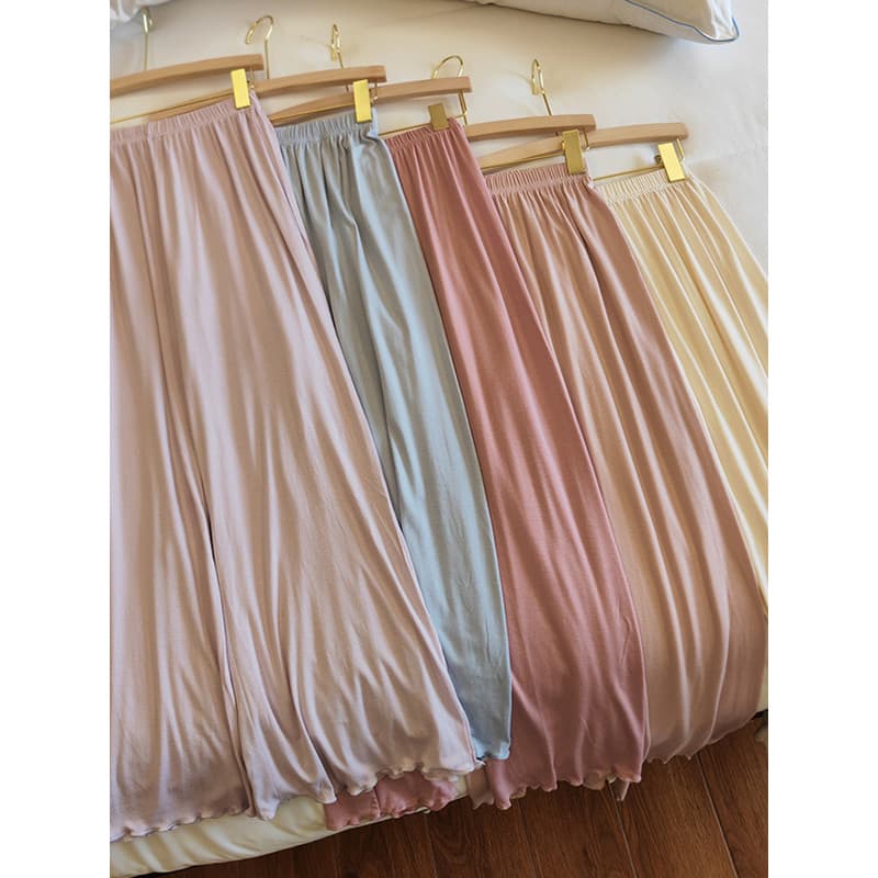 Calças de pijama femininas calças compridas Modal algodão casa calças casuais cor sólida casa pijamas feminino 20