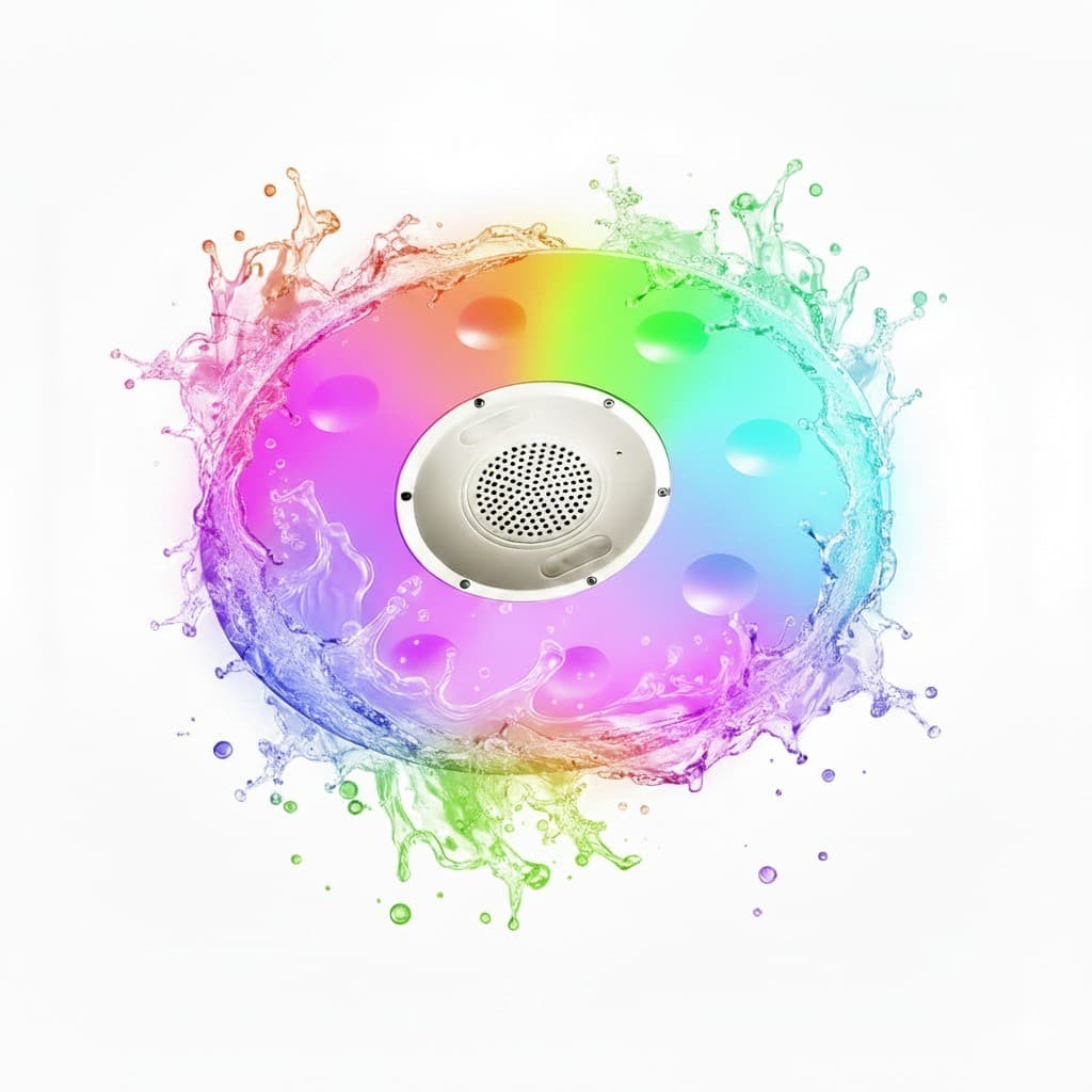 Caixa de Som Flutuante D-XP05 Bluetooth 5.4 12W RMS Som 360° com LED Multicolor e Bateria 1800mAh