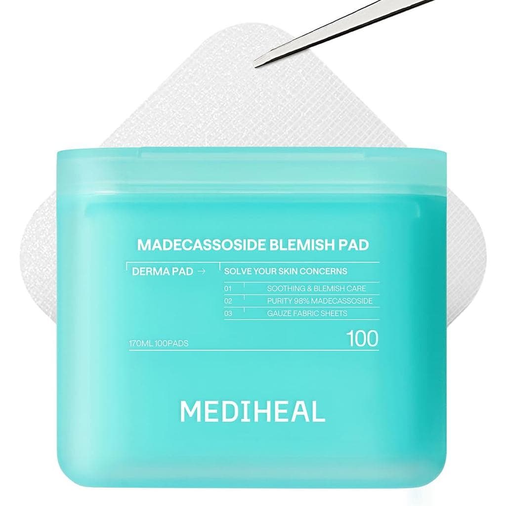 MEDIHEAL Toner 100 Lenços - Tônico para Cuidado de Imperfeições com Madecassoside e Centella Asiática - Melhora o Tom de