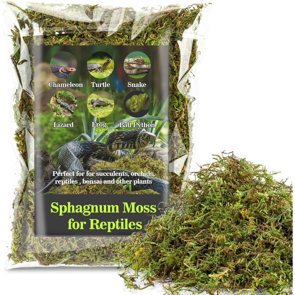 Musgo Sphagnum Sukh para Répteis - Musgo Verde Seco para Terrários, Substrato Répteis, Cobertura para Habitat de Se