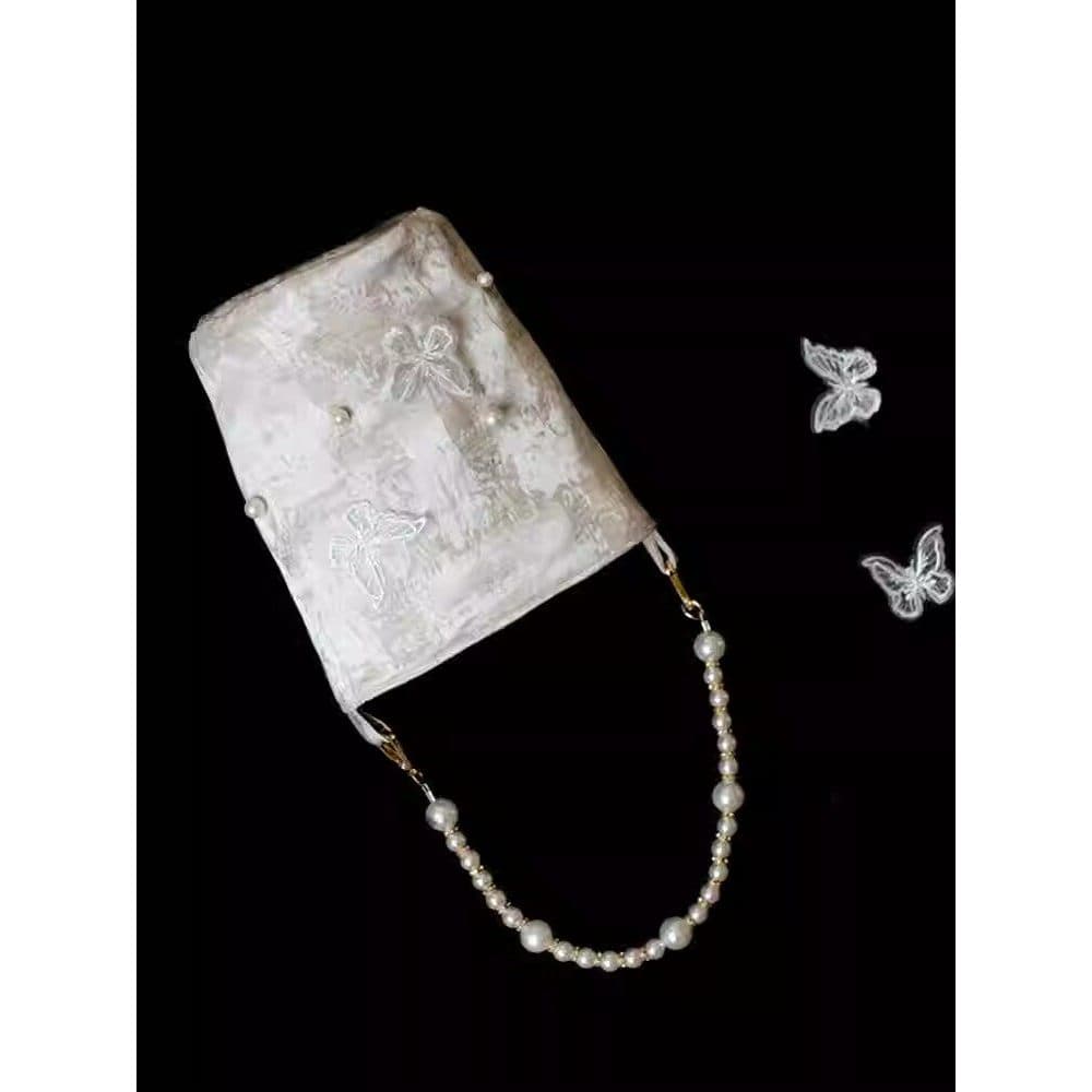Bolsa bolsa feminina Estilo chinês Original nova pérola chinesa pequeno balde saco 2026 novo estilo nicho Design borbole