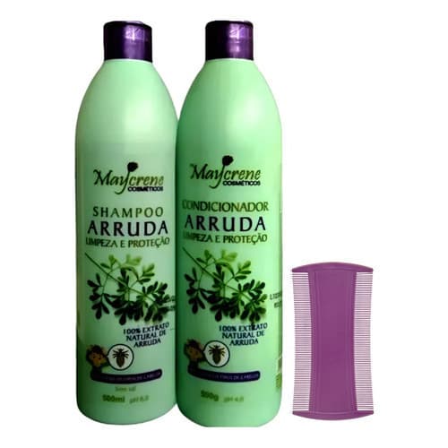 Kit Shampoo + Condicionador + Pente Fino Anti-piolhos Lêndea