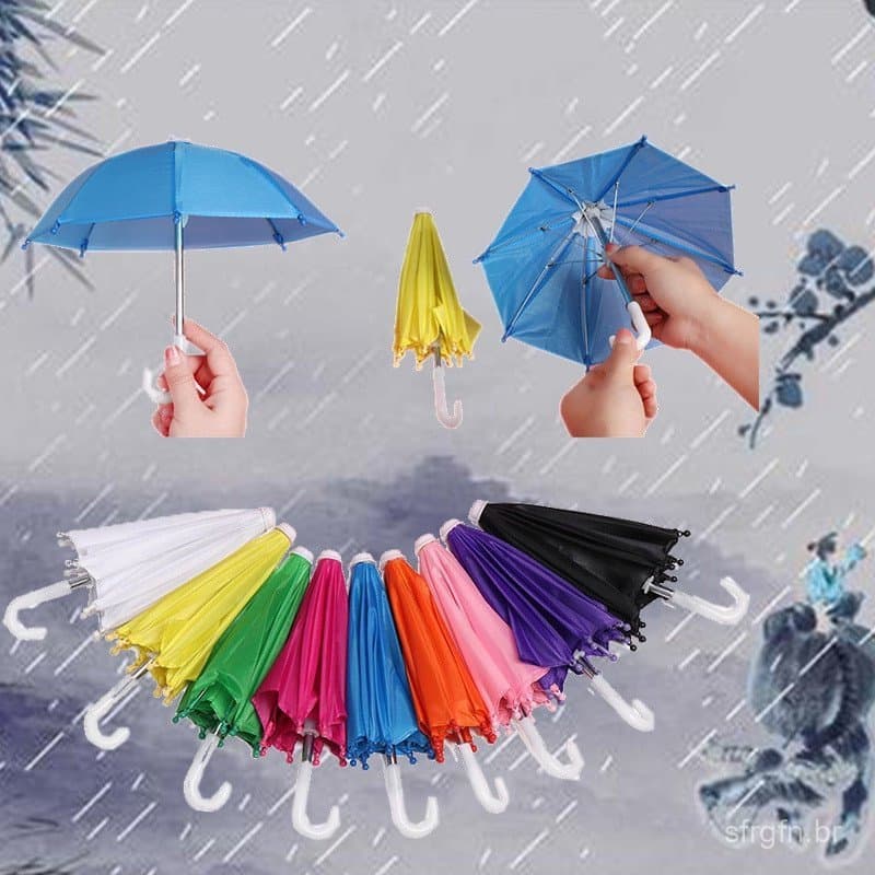 Acessórios De Boneca, Criações Em Miniatura, Doll Umbrella, Pretend Play Game Props