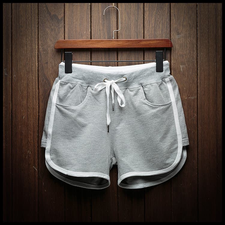 Calças de três pontos masculinas na moda Super shorts de algodão puro shorts esportivos correndo Fitness casa shorts cal