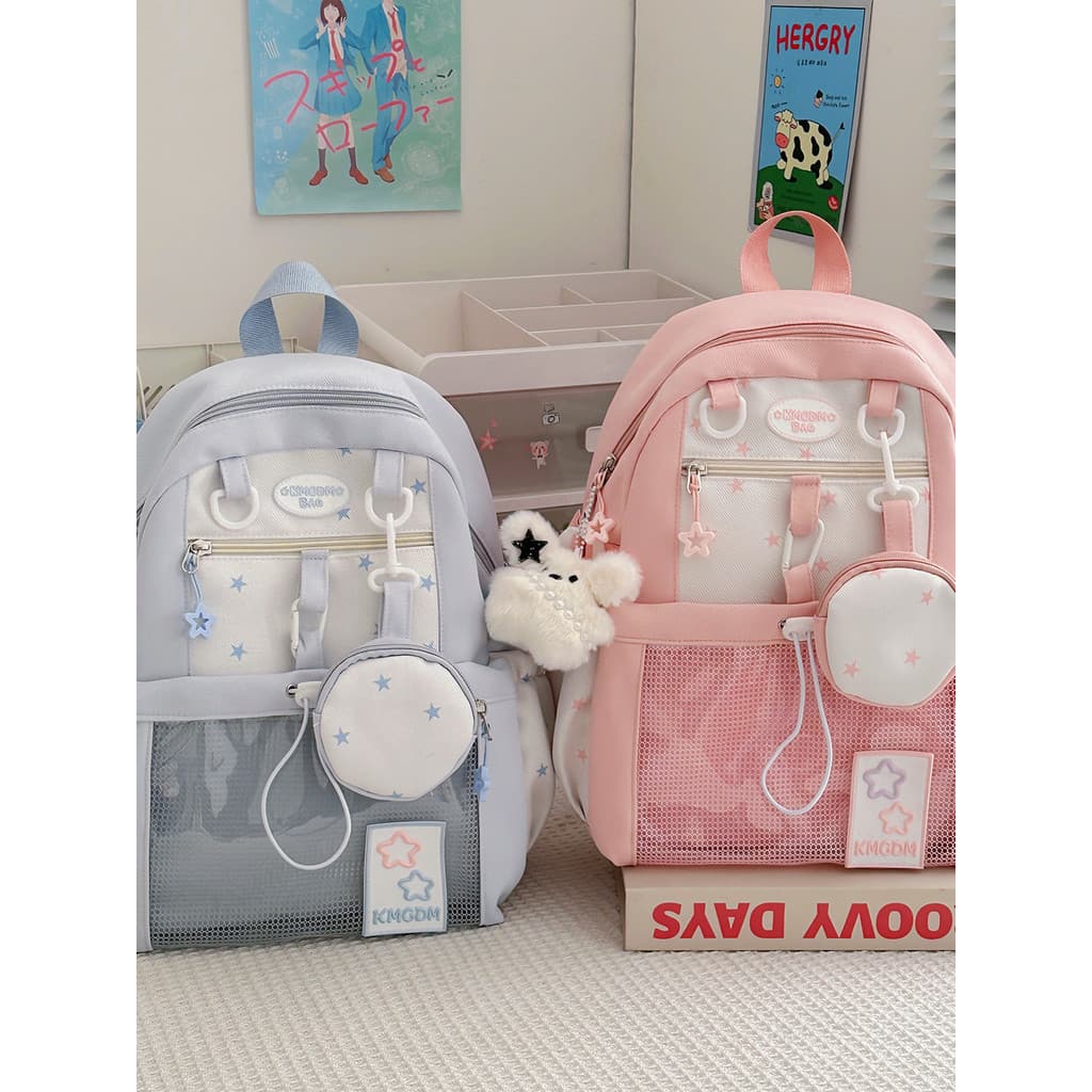 Primeira série mochila meninas estudantes do ensino fundamental 2026 novo estilo leve primavera outing mochila meninas p