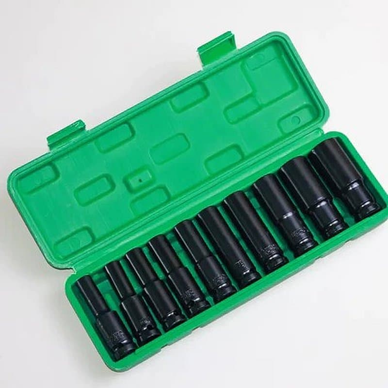 Kit Maleta Soquete de Impacto Material de Aço Carbono Alta Qualidade Soquete Sextavado Longo