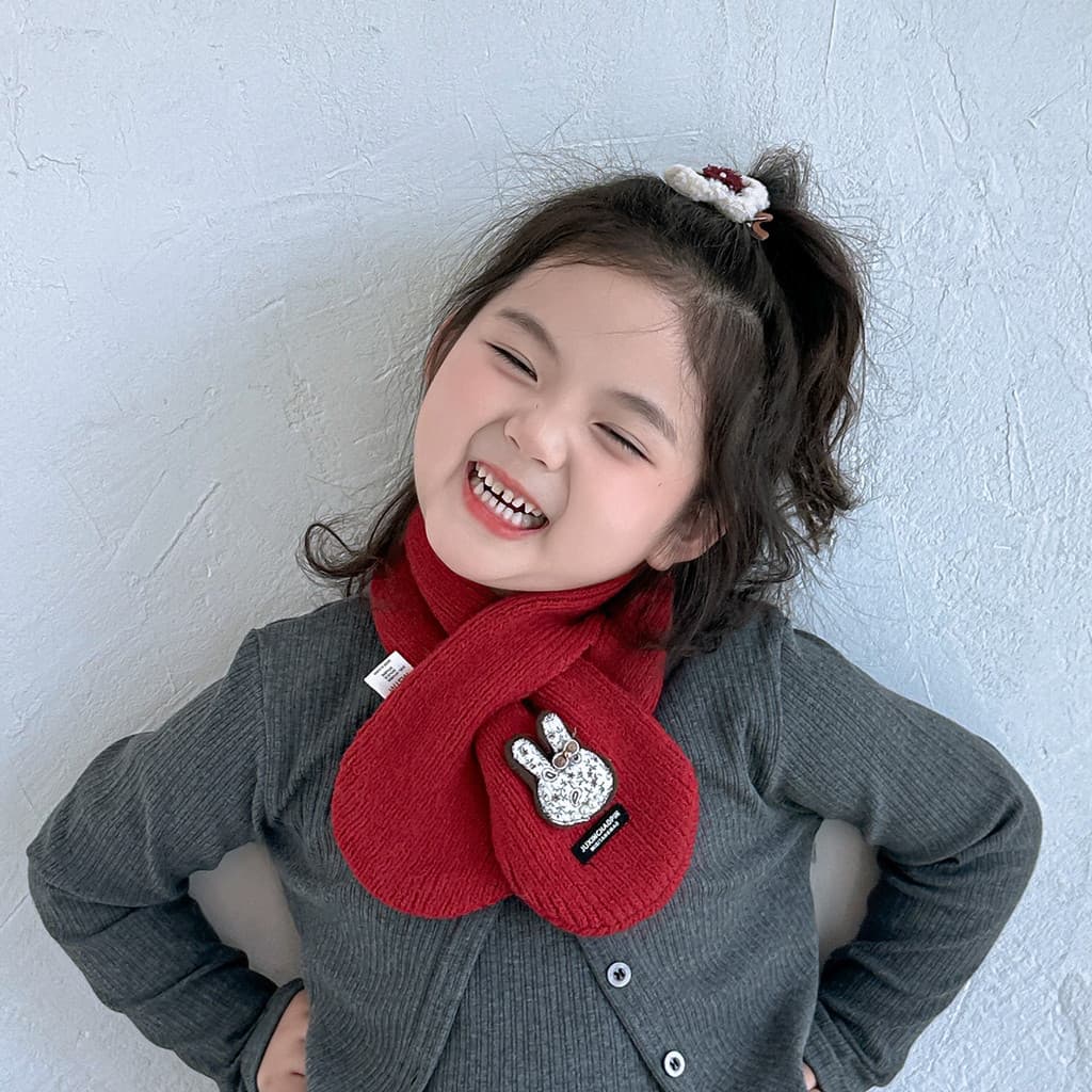 Crianças cachecol de malha bebê bonito cachecol quente outono inverno ins novo estilo menina All-Match cachecol de lã