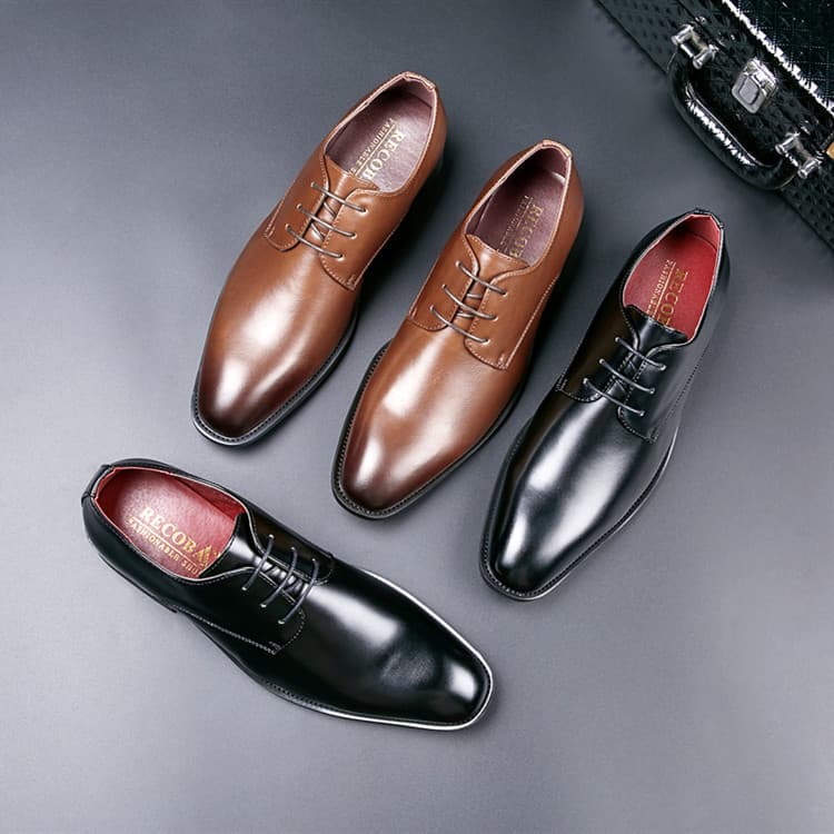 2026 novo estilo primavera outono estilo japonês sapatos de dedo apontado masculino casamento negócios Formal Wear único