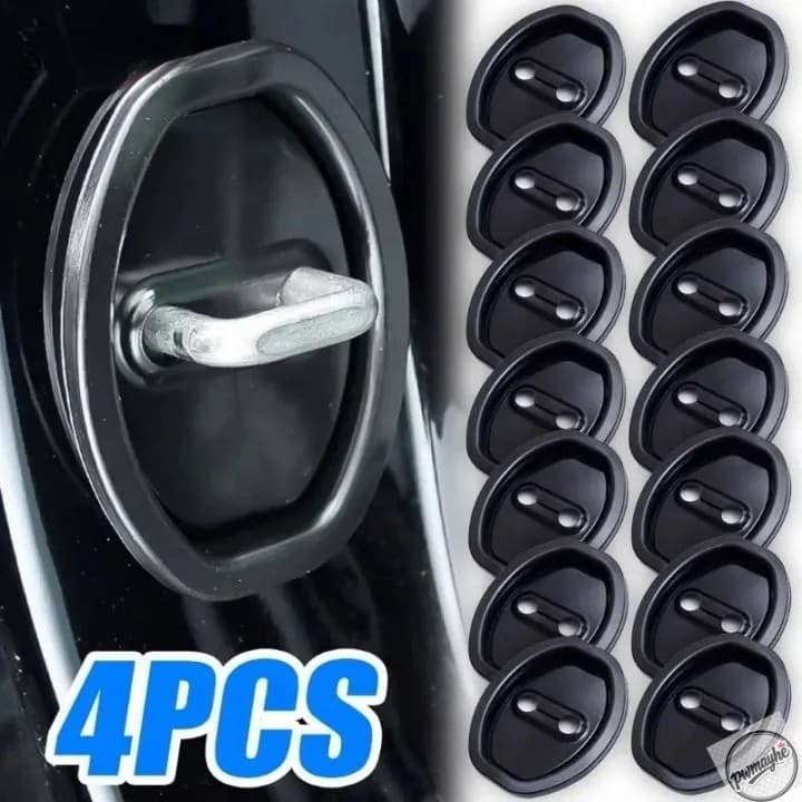 1/2/4 Peças de Almofada para Fechadura de Porta de Carro, Borracha Universal Antichoque Silenciosa e Espessa