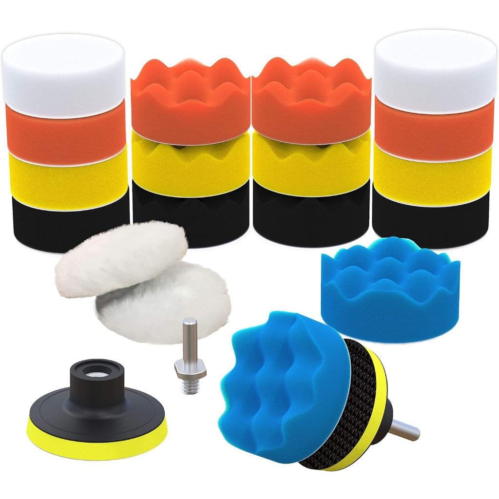 Kit de esponjas de lã de 11/8/7 peças para polimento de carros QA8K