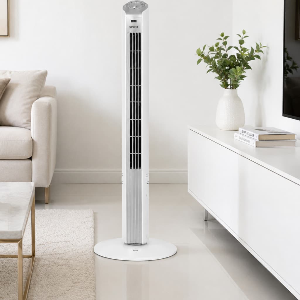 Ventilador Torre Spirit Easy 90 Cm Branco Prata