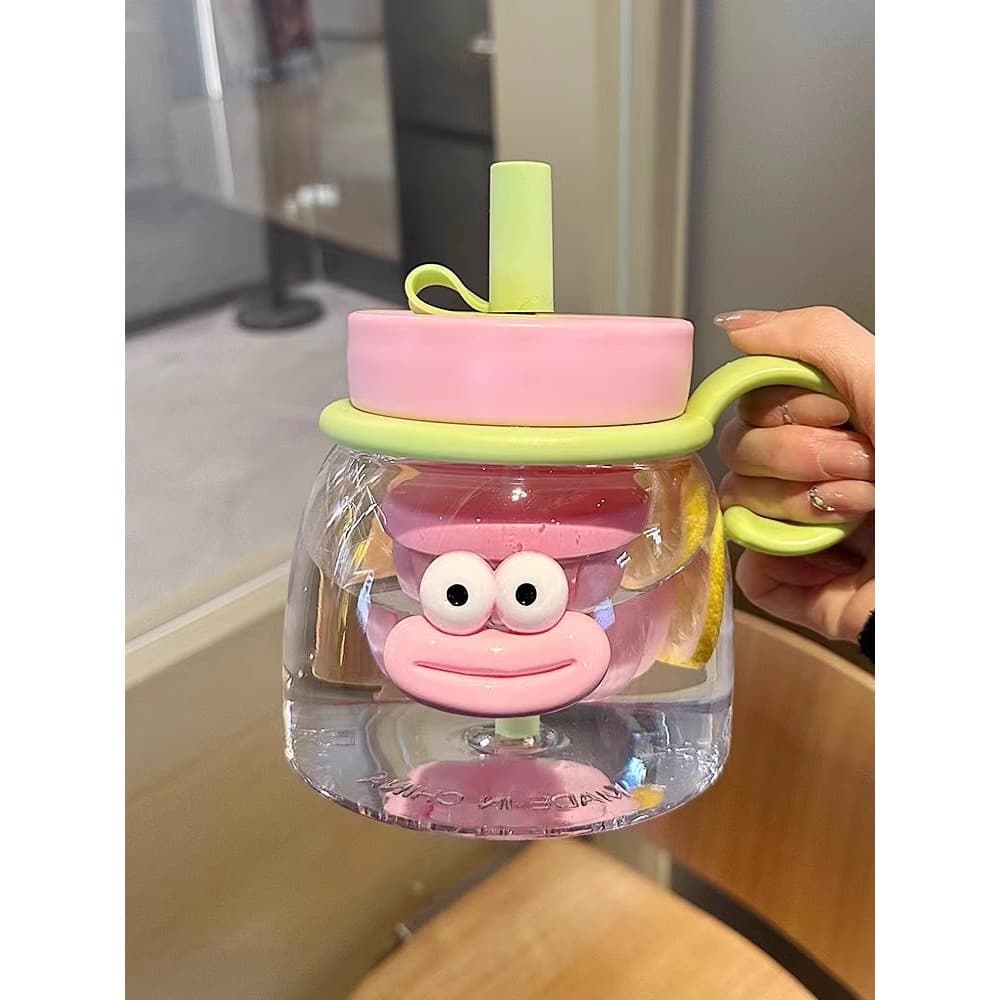 Copo de água para meninas, escritório, grande capacidade, 1.000ml, produto comestível, resistente a altas temperaturas,