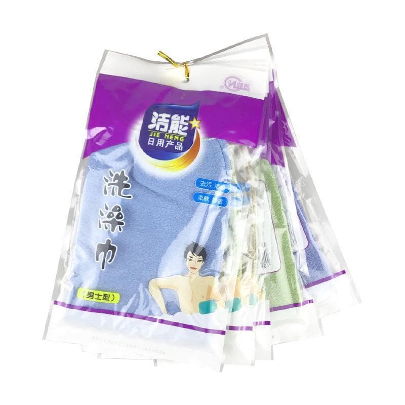 Toalha de masculina, toalha de banho, luvas de banho, casa de banho, toalha de doméstica, esfregar as costas