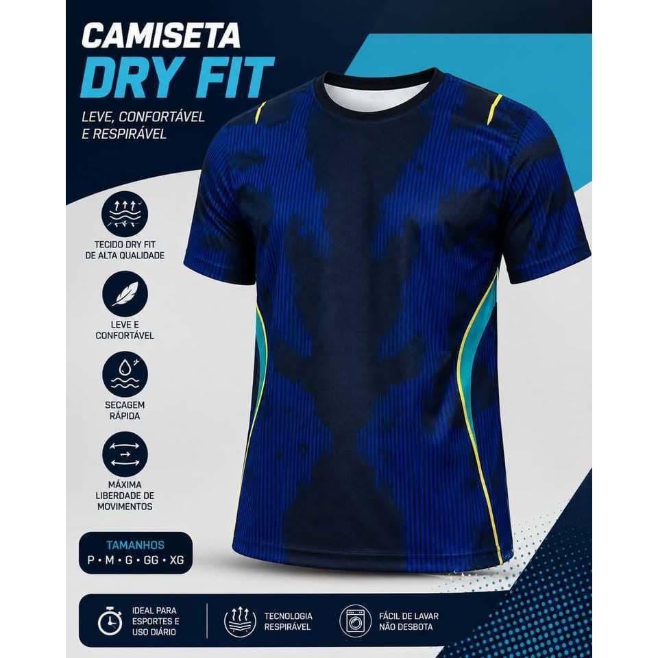 Camiseta Brasil Masculina Feminina Bordada e Sublimada