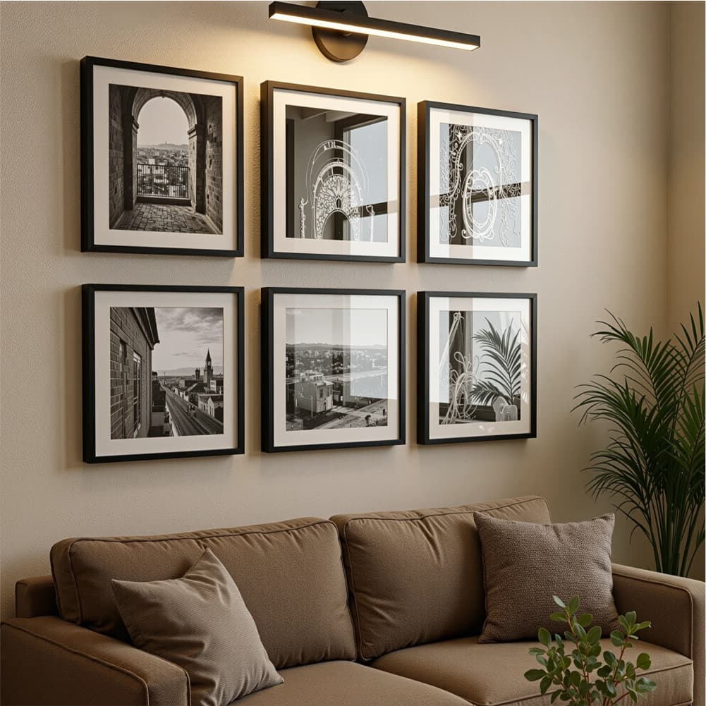 Kit Porta Retrato 20x20 Moldura Vidro Paspatur Foto Quarto Sala Quadro Decorativo Escolha a Cor