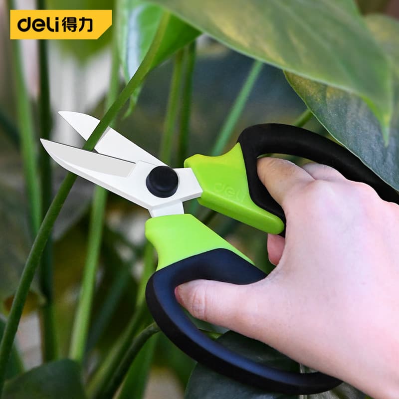 Deli Tesoura para galhos de flores Tesouras de poda domésticas Arranjo de flores Tesouras de jardinagem Tesouras para ar