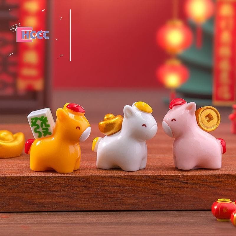 HCCC DIY Mini Ornamento De Mesa De Carro Para O Ano Do Cavalo Simbolizando Boa Fortuna E Prosperidade Novo